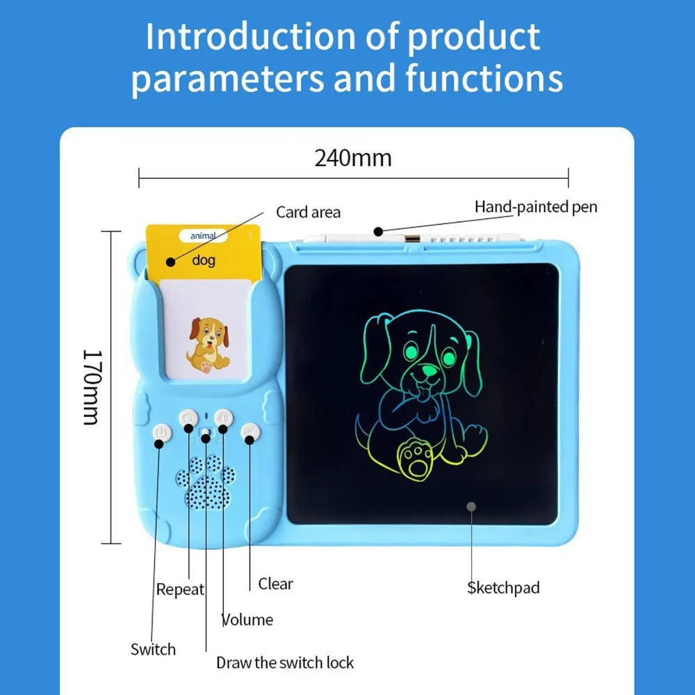 2 in 1 Talking Tablet Build Writing 112 Cards Learning Machine Toy Abundant Kids Language Learning Education Educational Toys