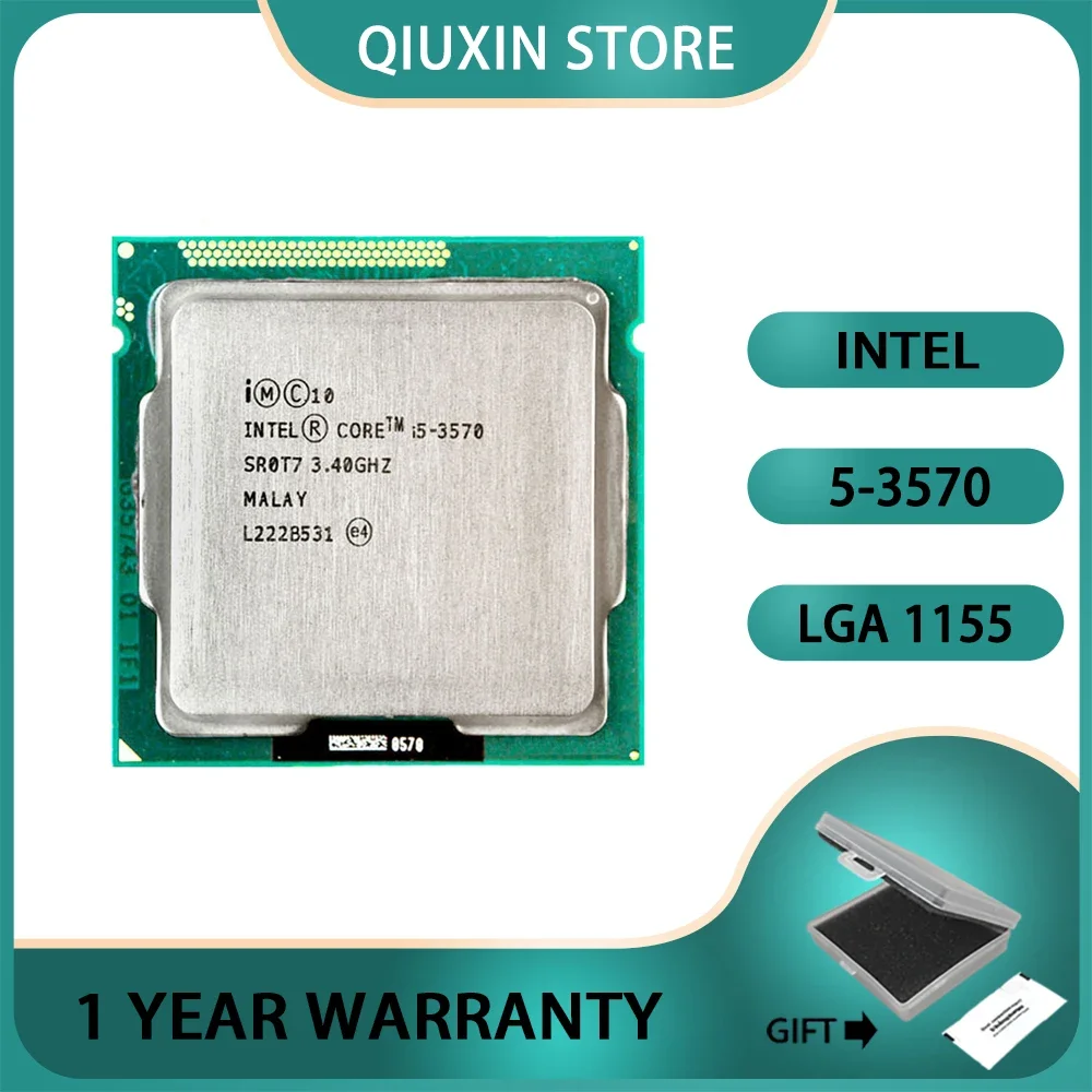 Intel Core i5-3570 i5 3570  Processor  LGA 1155 CPU 3.4 GHz Quad-Core Quad-Thread  6M 77W