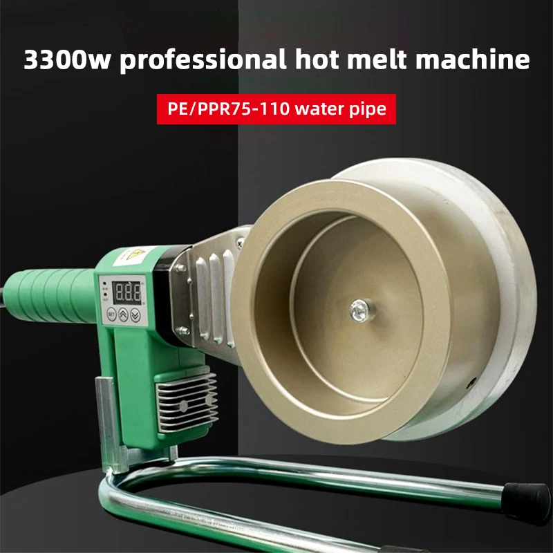 3300W Hot Melt Machine PPR75-110 Engineering Large Pipe Welding Machine PE Ironing Machine Hot Melt Machine With Adjustable Digi