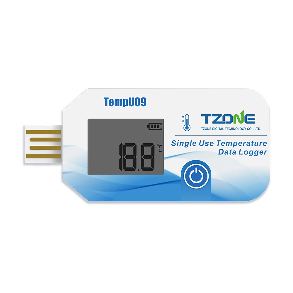 Mini USB temperature humidity data logger single use temperature logger