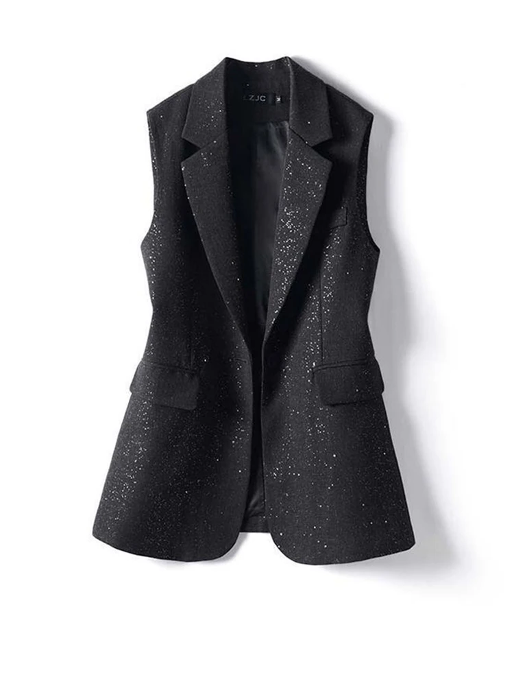 Suit vest women's spring and autumn with 2025 temperament split fork on both sides new outside