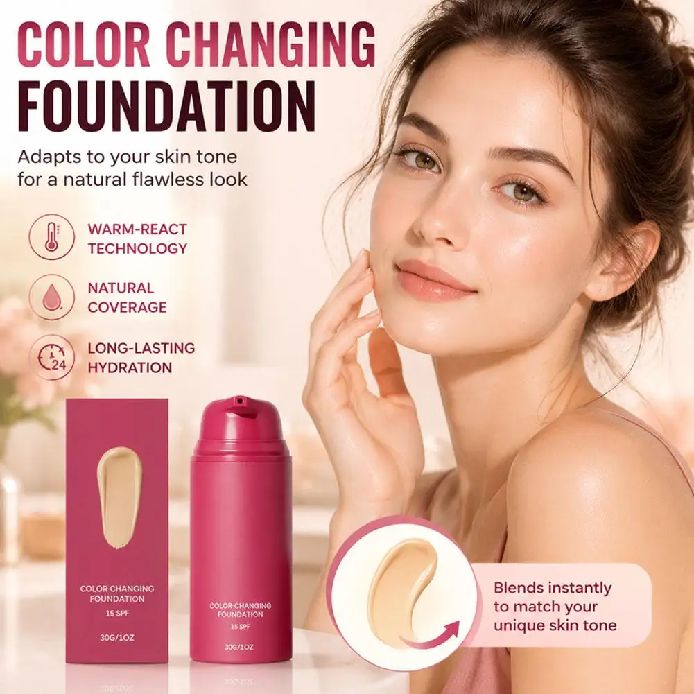 Natural Warm Tone Foundation,Facial Evening Tone,Soft Makeup Finish,Long-Lasting Radiance,Delicate & Sheer Texture