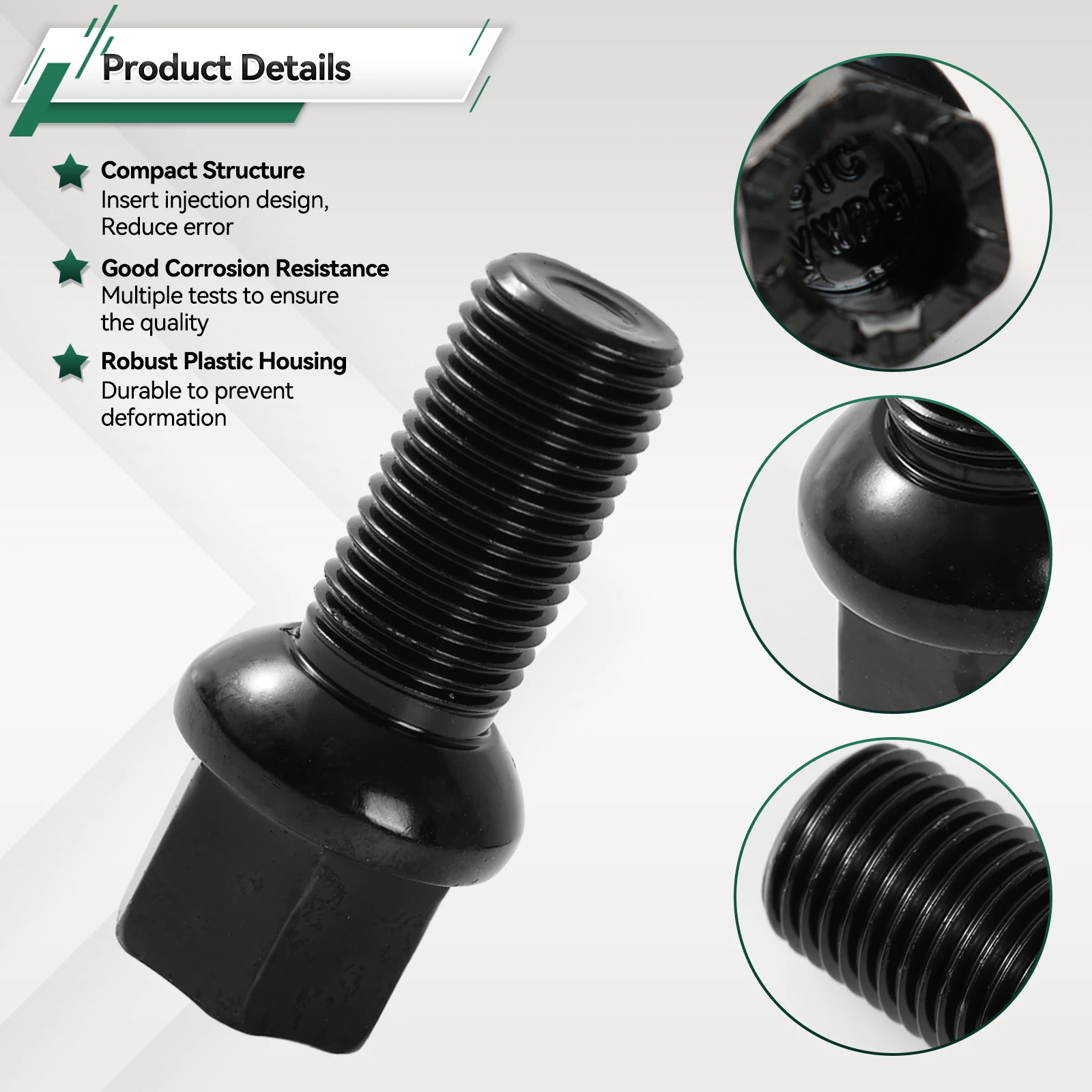 

4x WHT002437 WHT001812 8D0601139A Колесные болты и гайки для VW Golf Jetta Polo Eos Passat Audi 100 200 80 90 A1 A2 A3 A4 M14x1.5