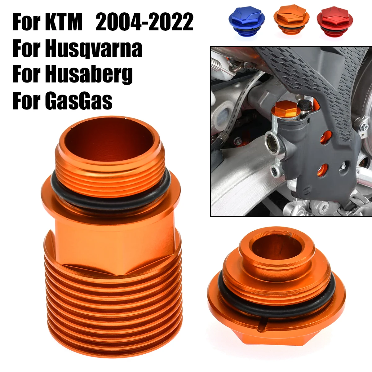 For TE FE FE 125 - 350 450 500 525 530 KTM SX S-F EXC TPI EXCF XC XCF XCW XCFW Rear Brake Fluid Reservoir Extender Oil Cap Plug