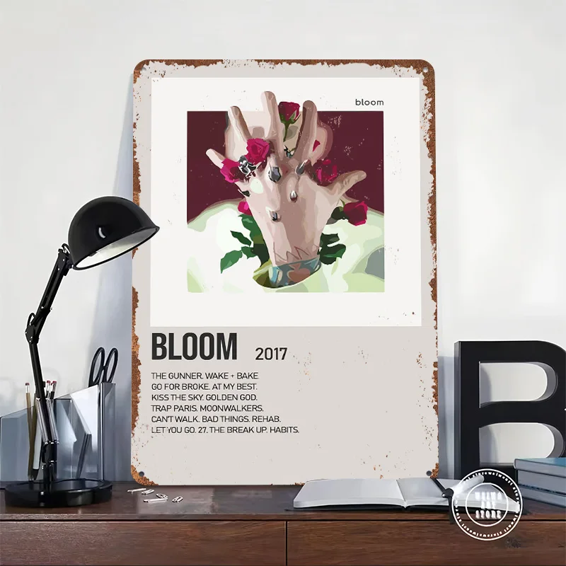 Bloom 2017 Album Cover Art Tinplate Poster Customized Wall Art Retro Vintage Metal Signs for Fans Home Decor Accessories House