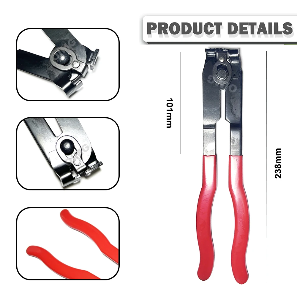 Auto CV Joint Boot Clamp Pliers Ear Clamps Banding Tools Swivel Flat Band Hose Clamp Pliers Car Repairs Tool for Cooling System