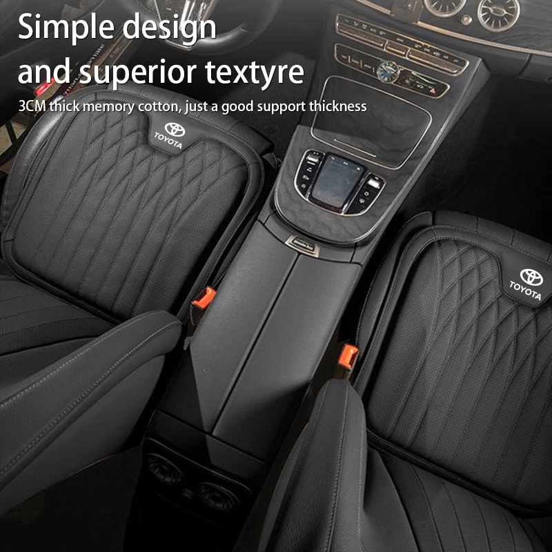 Car Interior Leather Seat Cushion Lumbar Protection Pad For Toyota Corolla Yaris Aygo Prius CHR Camry Auris Avensis Land Cruiser