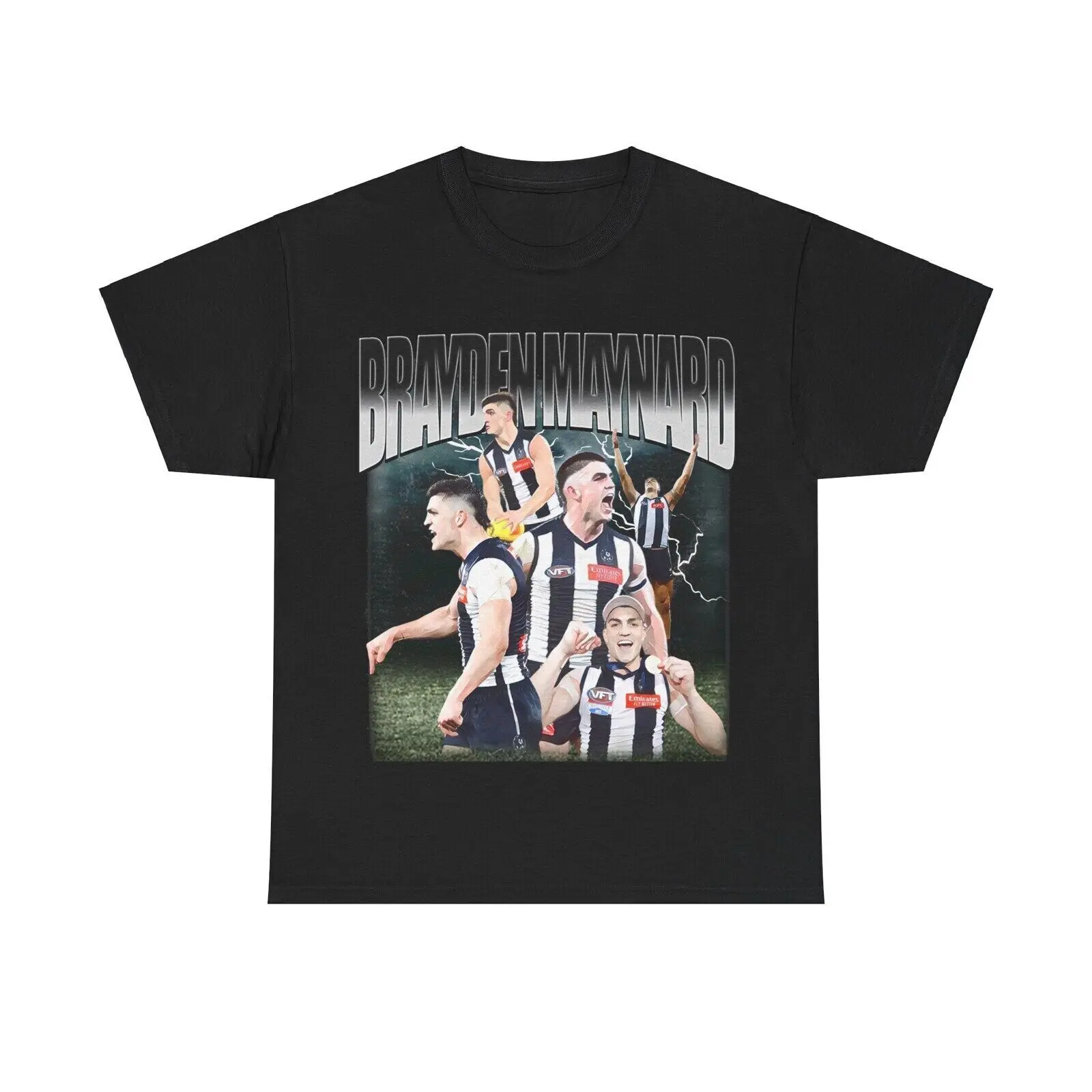 Vintage AFL T-shirt BRAYDEN MAYNARD Collingwood Magpies 90s Inspired t shirt