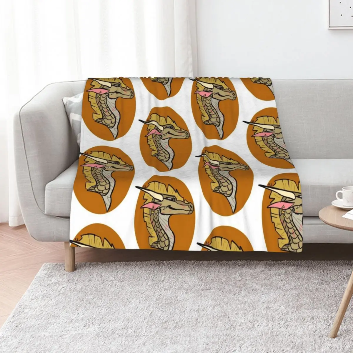 

Qibli from Wings of Fire Throw Blanket Sleeping Bag Decorative Throw Plaid on the sofa Plush Blankets