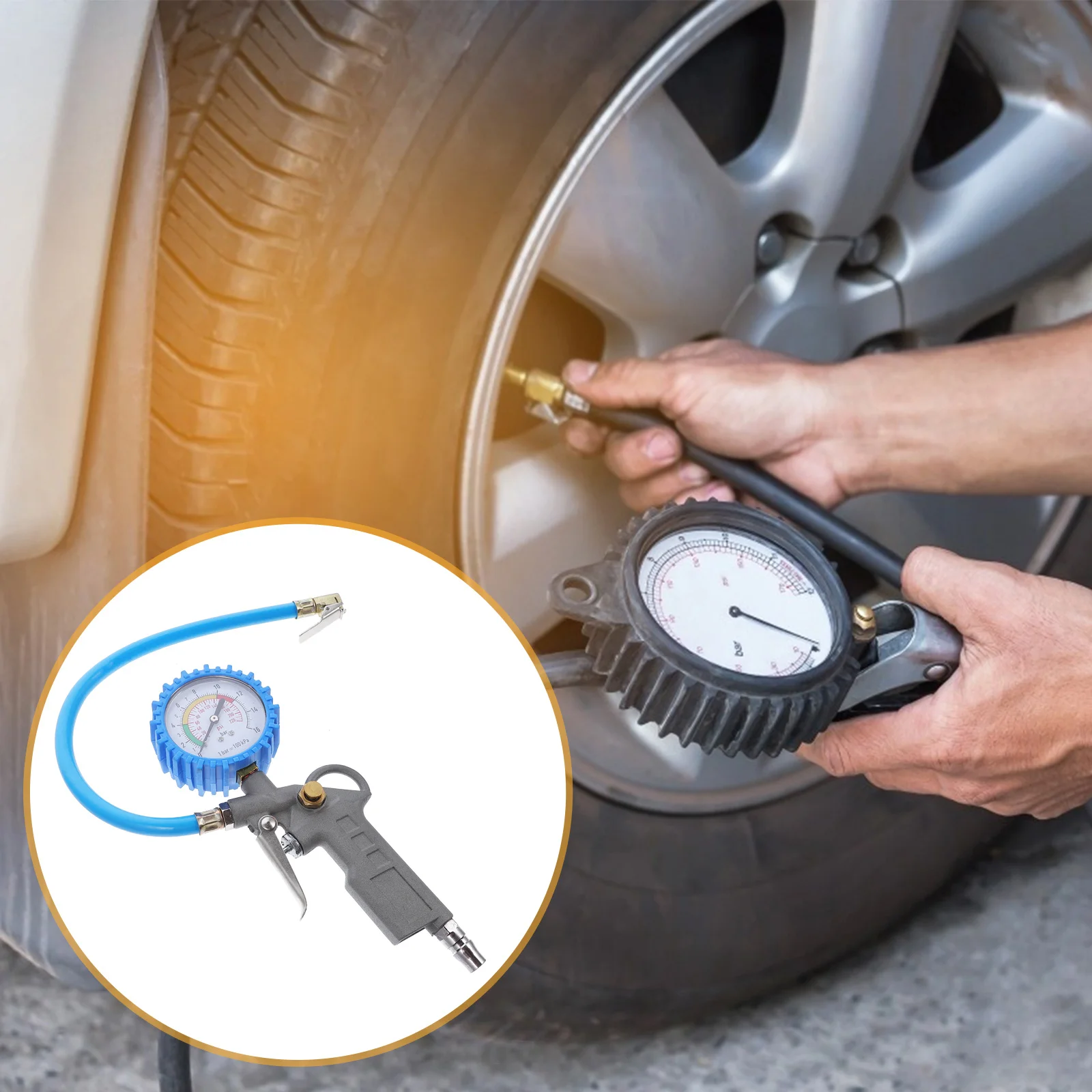 

Car Tire Pressure Gauge Tool, Auto Tyre Air Pressure Tester, Real-Time Monitoring For Safe Driving, Practical Car Testing Tool