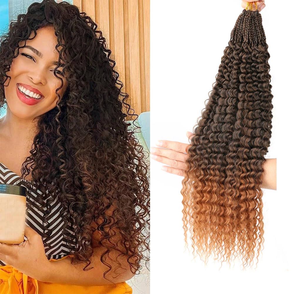 

24 inch Synthetic Box Braids Crochet Hair With Curly Ends for Black Women Deep Twist Crochet Braids Hair Extensions