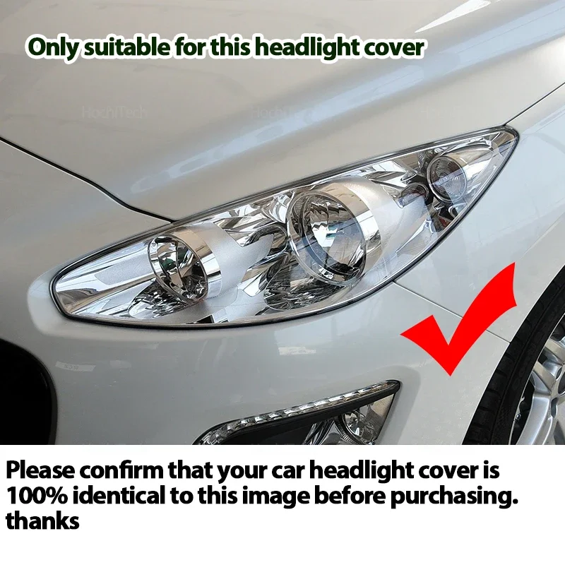 For Peugeot 308 T7 Facelift 2011 2012 2013 Car Headlight Glass Cover Clear Headlamp Head Light Lens Covers Styling Left Right