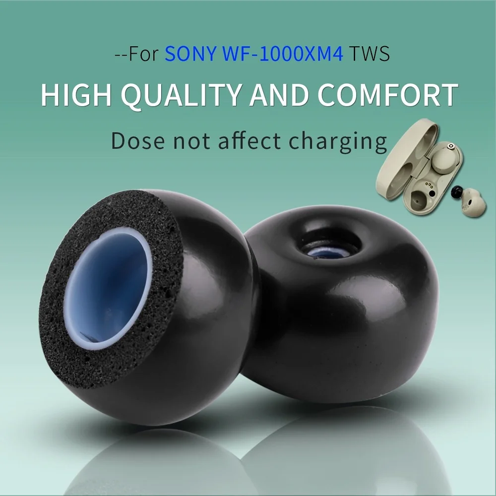 3 Đôi Mút Đầu Tai Cho Sony WF-1000XM4 Eartips Thật Tai Nghe Không Dây Tai Nghe Nhét Tai Chống Trơn Trượt Giảm Ồn Tay miếng Lót