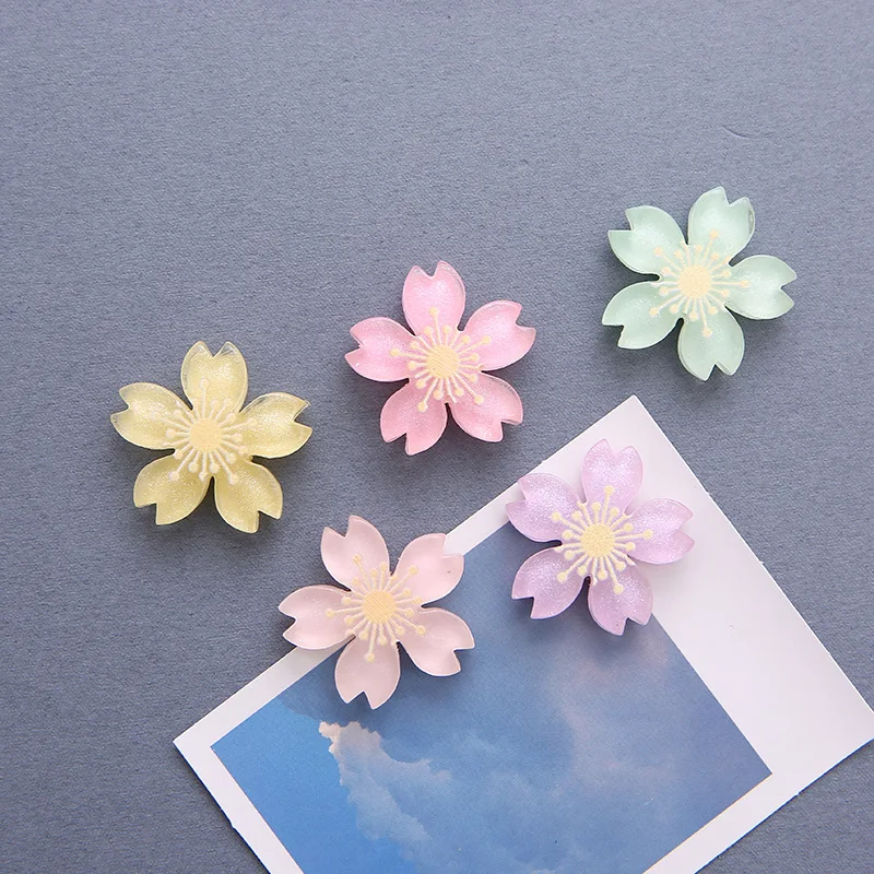 5/10/15pcs Cute Sakura Flower Refrigerator Magnets Message Note Photo Gifts Home Magnetic Sticker Stationery Magnet Fridge Decor