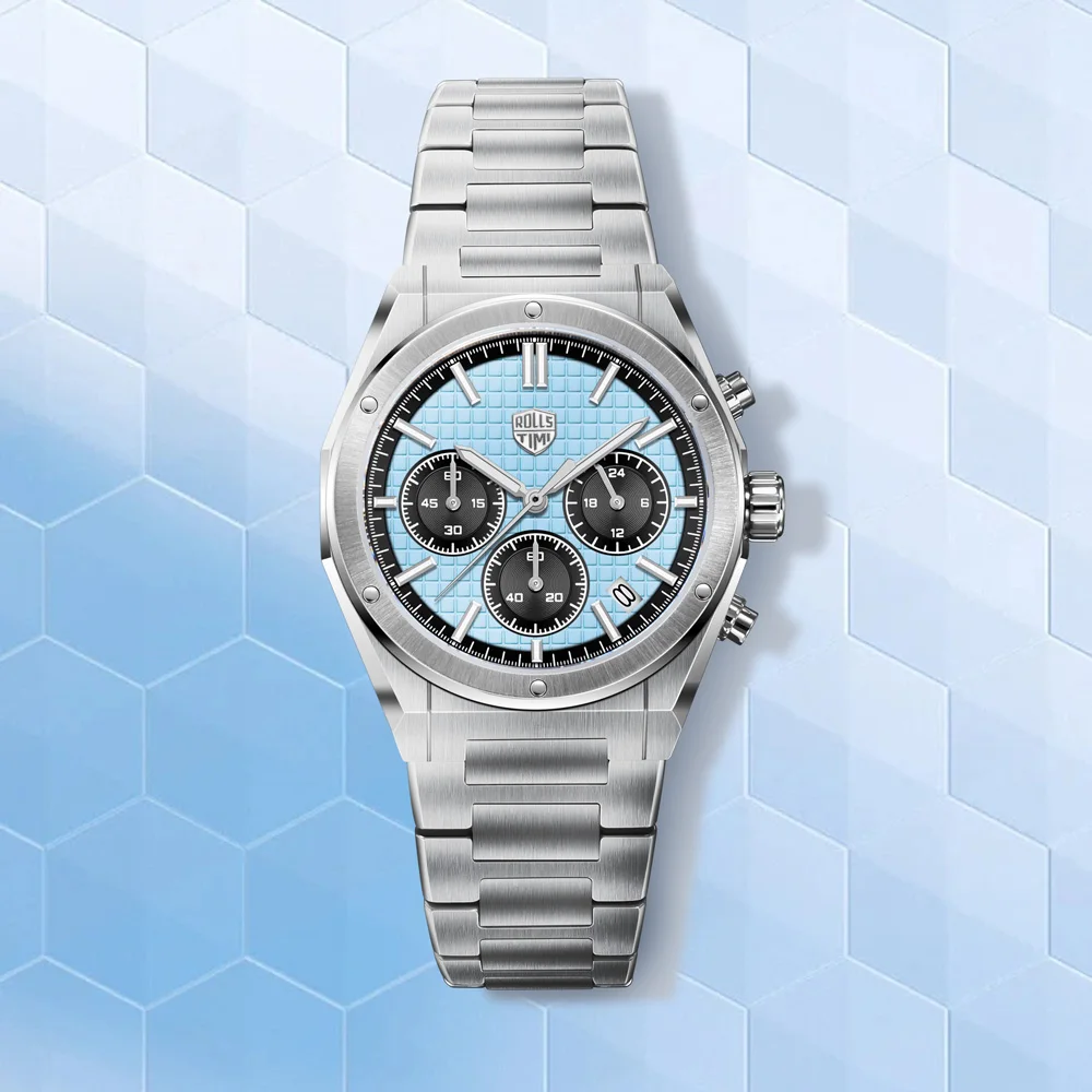 2026 New Engineer Design Rollstimi Men's Watch Luxury Quartz Watch For Men AR Sapphire Crystal Stainless Steel Chronograph Watch