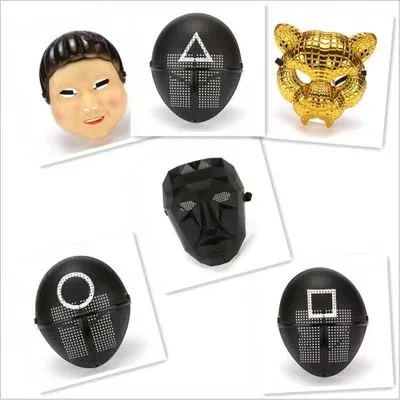 Game Cosplay Mask Full Face Masks Masquerade Accessories Square Circle Triangle Party Masks Korean TV Cosplay Costumes Mask Toys image 5
