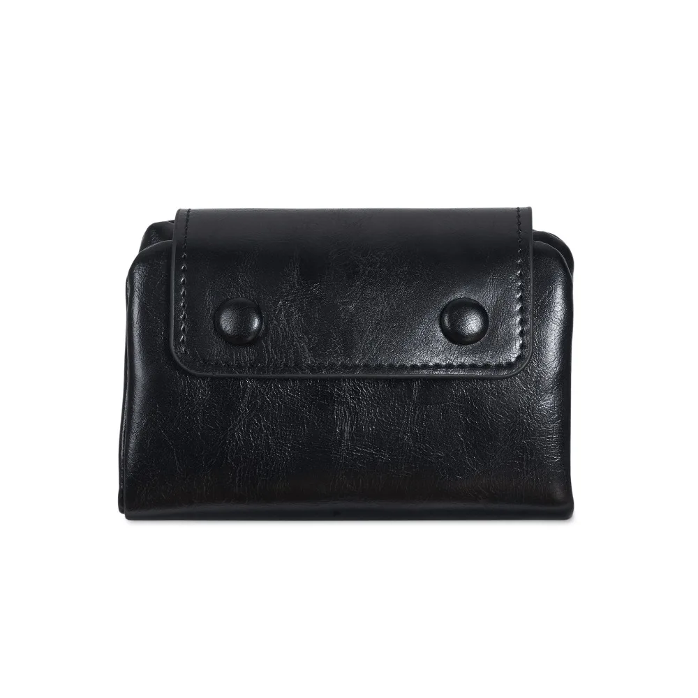 Fashion Soft Leather Korean Wallet Compact Multi-Card Slot Coin Purse Solid Color PU Card Holder Daily