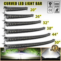UNISHINE LED Light Bar 50inch Signal Row Curved 6500k Spot Flood Combo Beam LED Work Light For Offroad Auto 4X4 Trailer Car ATV