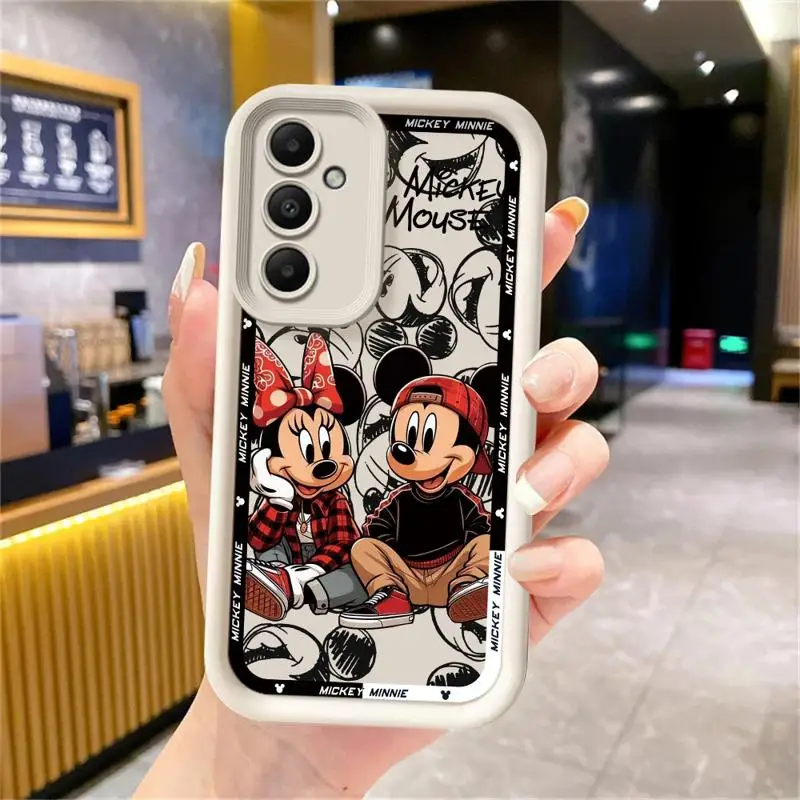 Disney Mickey Minnie Mouse Phone Case for Samsung Galaxy A15 A25 A35 A55 A51 A71 A72 A73 A52 A52s A53 A54 Soft 4G 5G Soft Cover