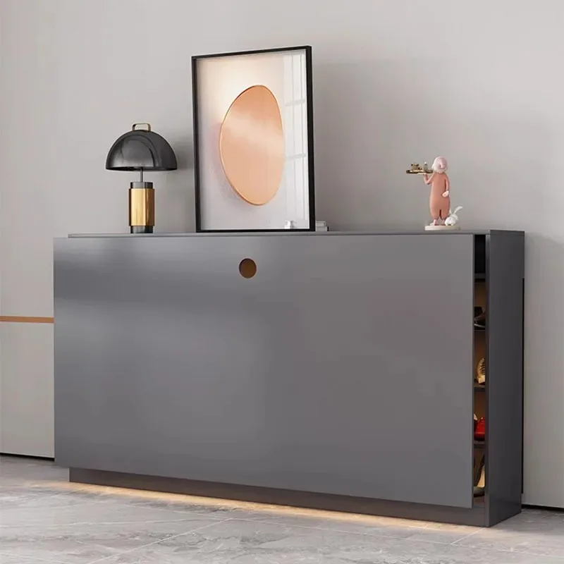 Aesthetic Entryway Shoe Rack Adjustable Dust Proof Narrow Vertical Shoe Rack Dressing Luxury Gabinete Living Room Decoration