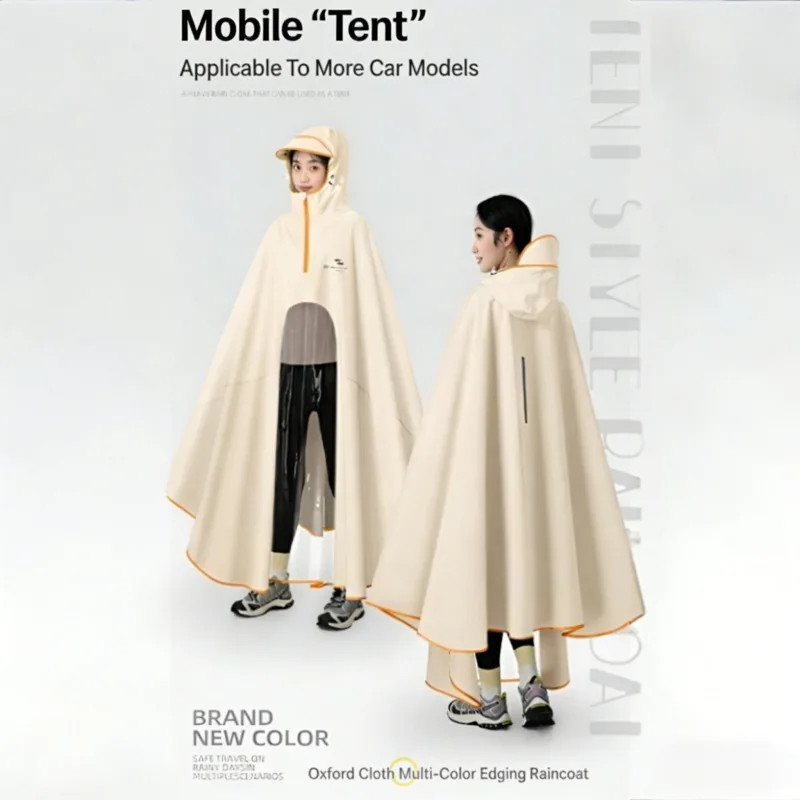 Raincoat for Electric Bikes Full-body Oxford Cloth Electric Vehicle Raincoat Completely Upgraded, Wider and Larger