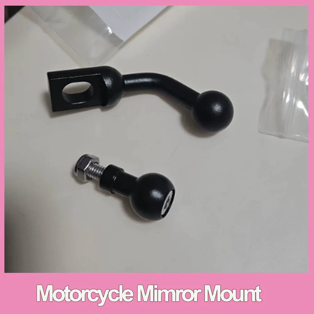 Motorcycle 17mm Offset Ball Head Phone Holder Bracket Rearview Mirror Fixed Base Accessories