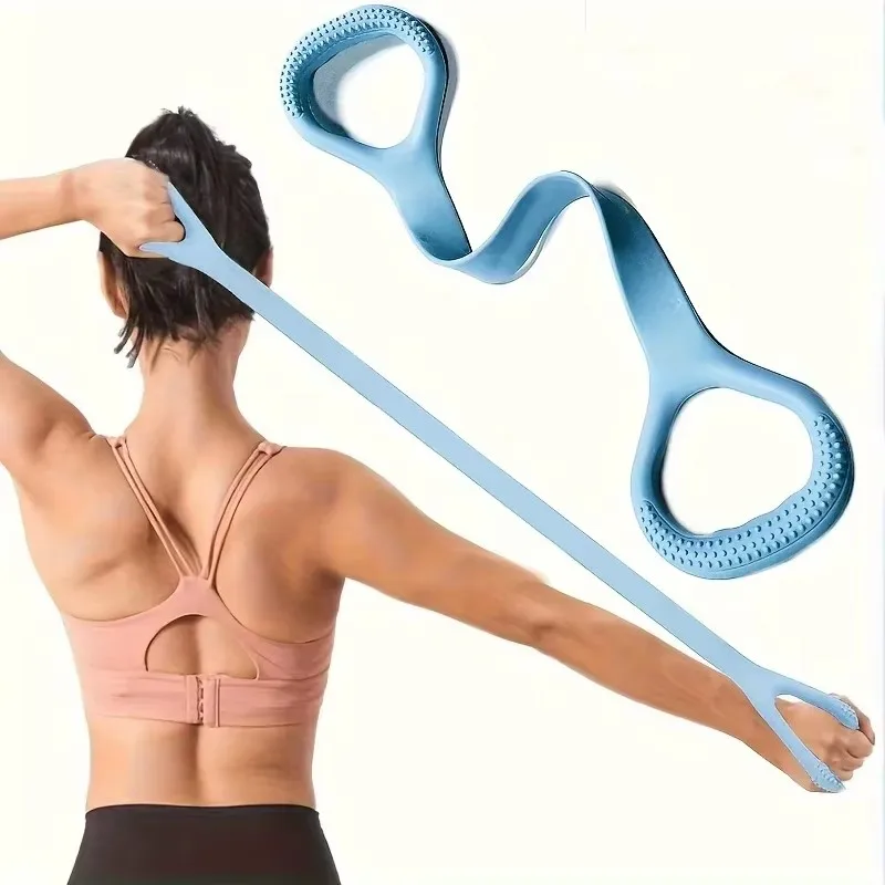 Multi-Functional Figure 8 Resistance Band for Full Body Workout - TPE Elastic Fitness Strap for Strength Training, Yoga, Pilates