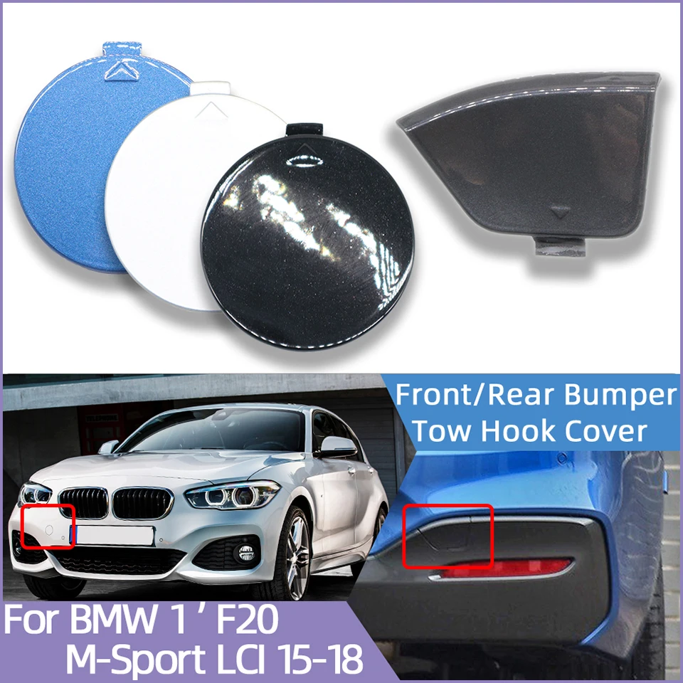 Auto Bumper Towing Hauling Hook Cover Lid For BMW 1 Series F20 LCI M-Sport 2015 2016 2017 2018 51118064578 51128060301 Hatchback