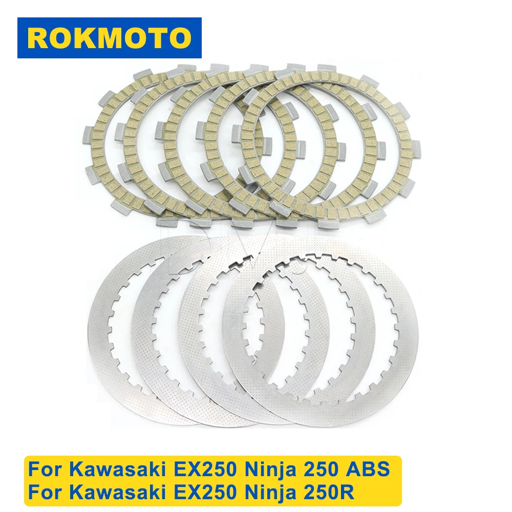 Fit For Kawasaki EX250 Ninja 250 ABS 250R 2008-2019 Motorcycle Accessories Steel Clutch Plate Friction Disc Kits