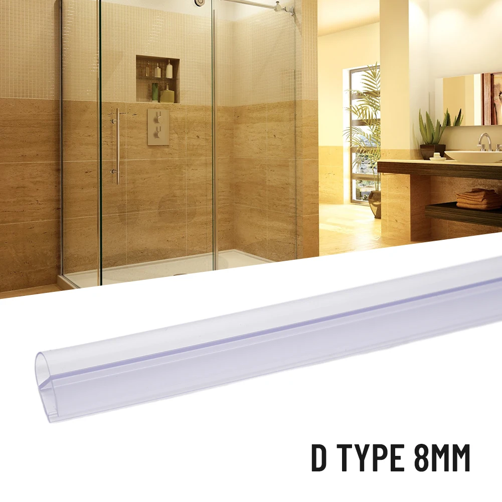 Reliable 1m D Shaped Shower Door Water Strip PVC Design to Prevent Leaks and Noise for Enhanced User Experience