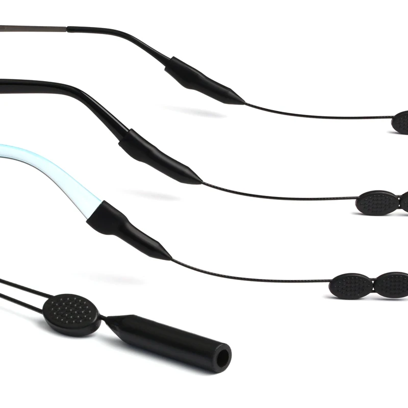 COLOUR_MAX High Elastic Anti Slip Adjustable button High Elastic Anti Slip Silicone Sunglasses Glasses cords Eyeglasses chain
