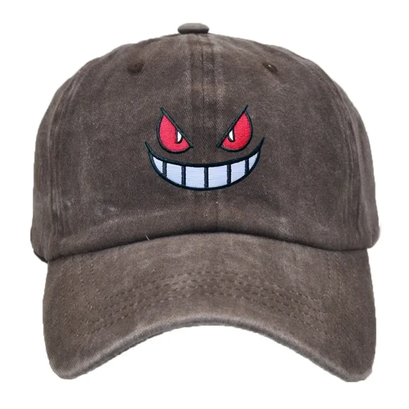 Pokemon Gengar Anime Baseball Caps Snapback Hats Adjustable Sports Caps Hip Hop Hats Trendy Embroidery Solid Color for Men Women