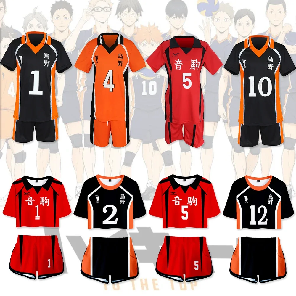 Anime Haikyuu Cosplay kostiumy Karasuno liceum siatkówka klub Hinata Shyouyou Kageyama todo odzież sportowa koszulki jednolite