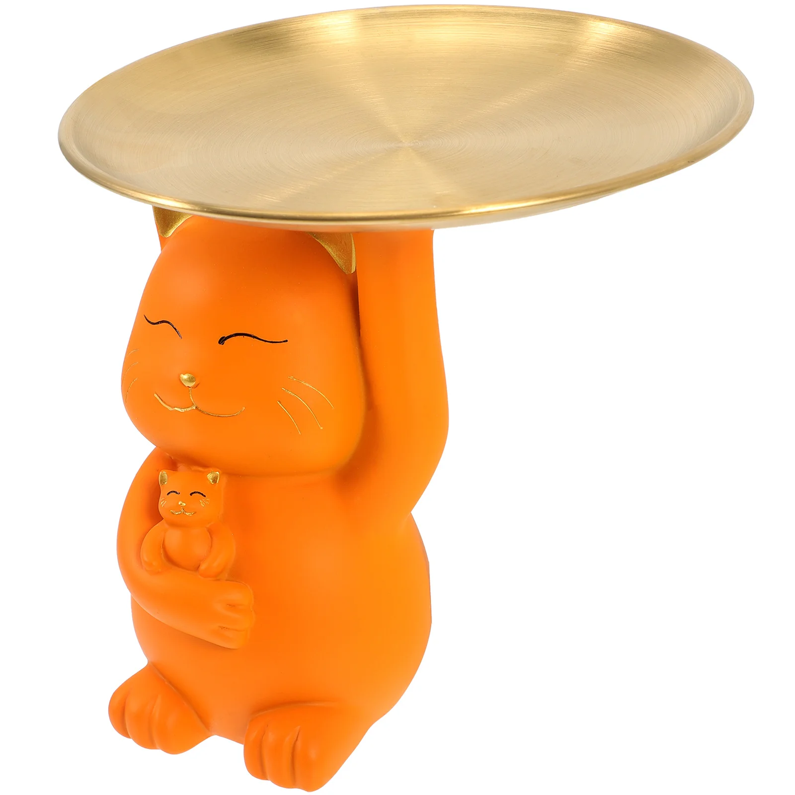 

Resin Cat Statue Storage Holder Jewelry Bowl Bedroom Accessories Trinket Dish Earring Home Decor Aesthetic Key Tray For Entryway