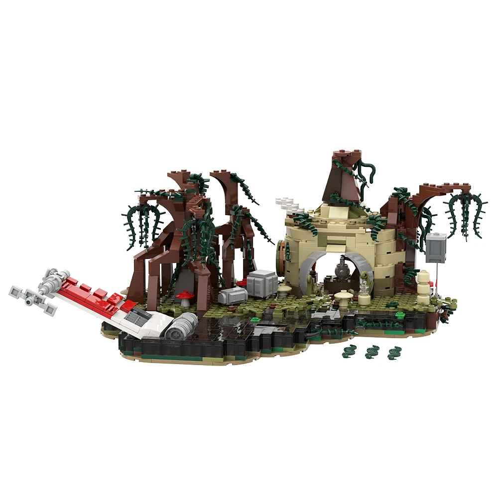 Gobricks MOC Space Game Swamp Scene Base Construction Building Block Set Dagobahs playset Bricks Educational Toys For Kid Gift