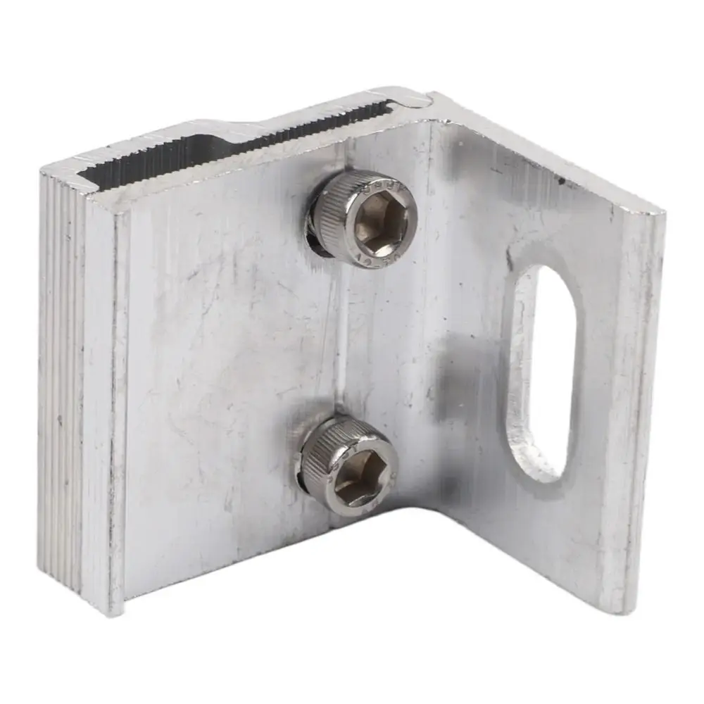 1Pcs Aluminum Alloy Solar Panel Clamp Anodized Silver Standing Seam Clamp Serrated Bite Structure Stainless Steel Bolts