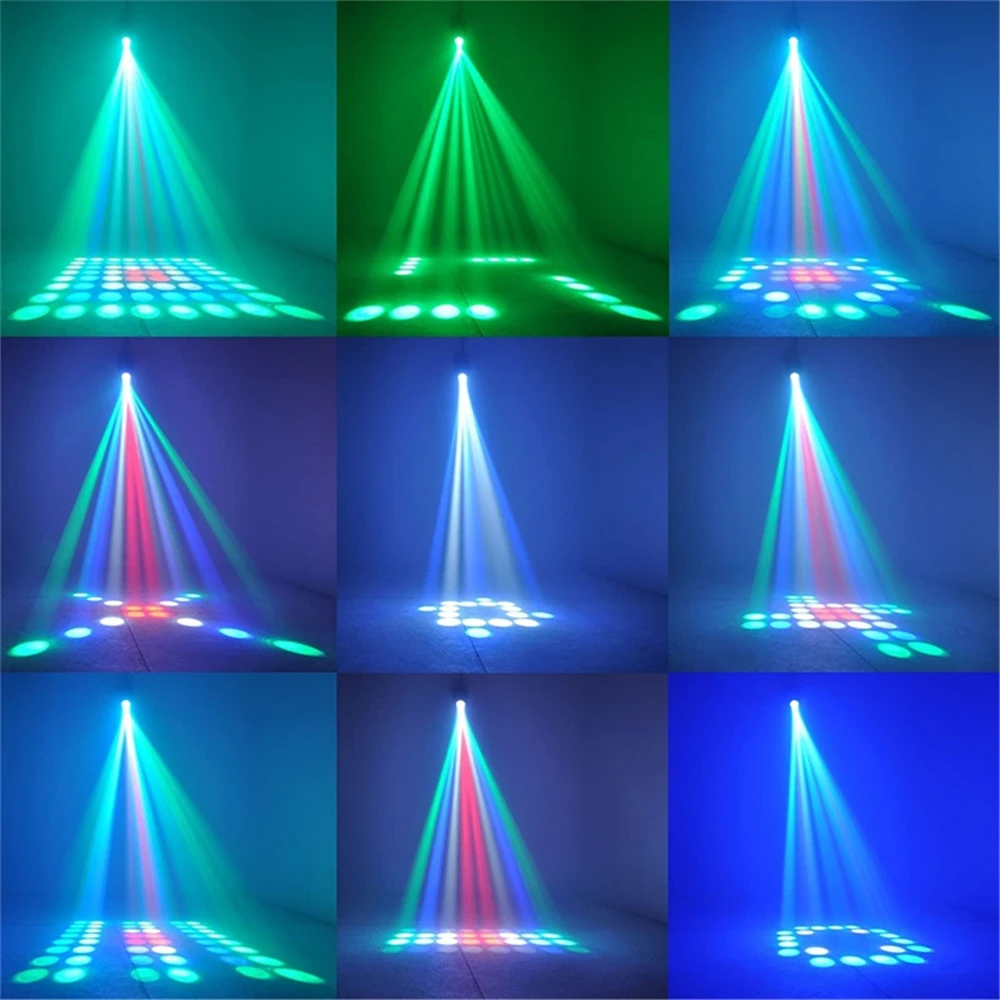 64 LED Stage สีแสง RGBW AC 90 V-240 V 10W DJ Disco Party วันหยุดคริสต์มาสบาร์คลับงานแต่งงานแสดงไฟ
