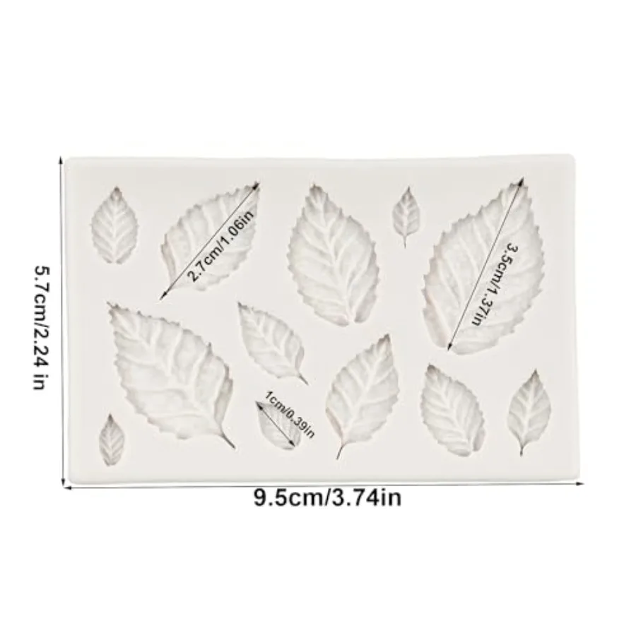 Leaf Silicone Mold Rose Flower Leaf Fondant Mold For Cake Decoration Chocolate Cupcake Topper Gum Paste Candy Polymer Clay
