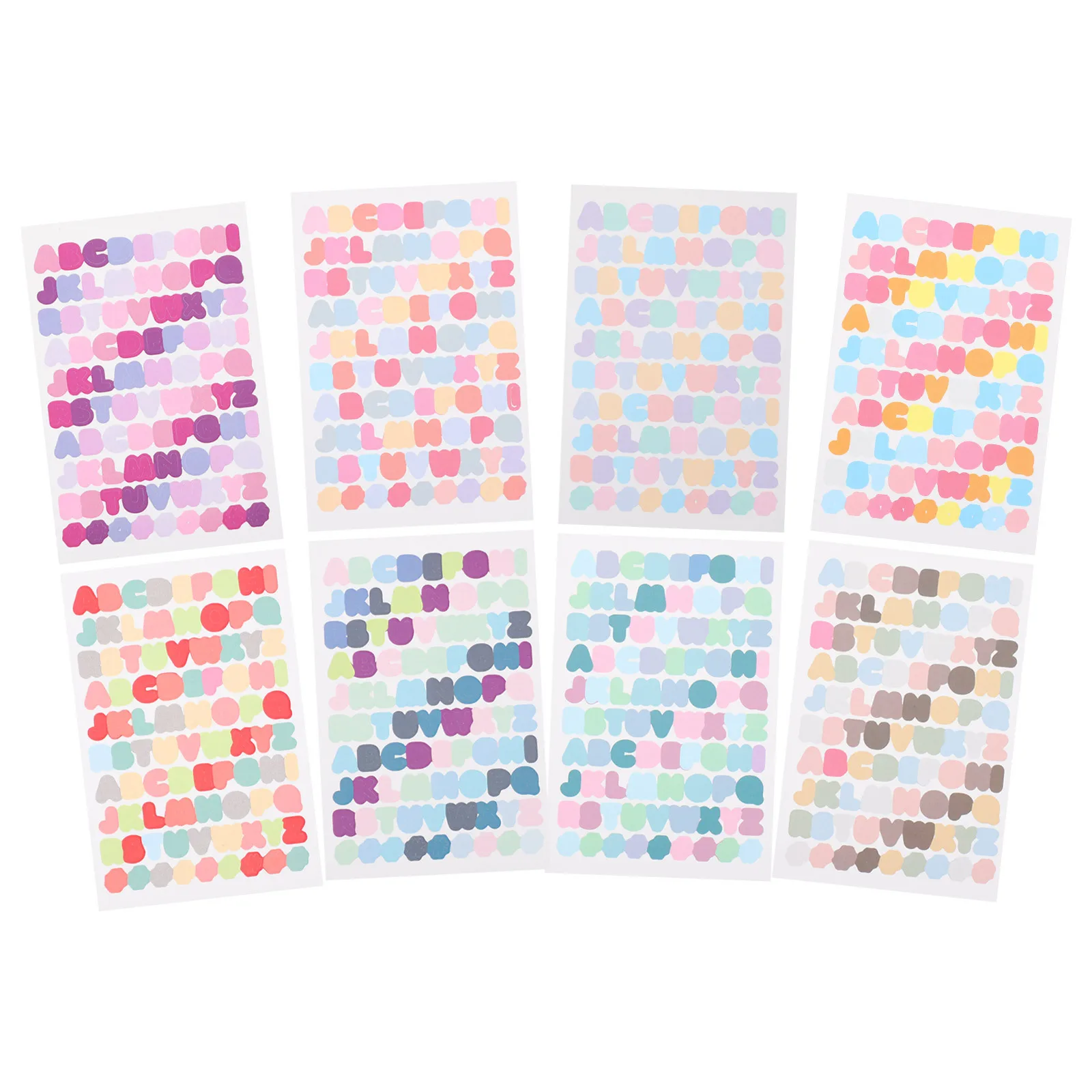 

8 Sheet Alphabet Sticker Delicate Design DIY Decoration Scrapbook Diary Birthday Gift Kids Lovely Stickers Portable