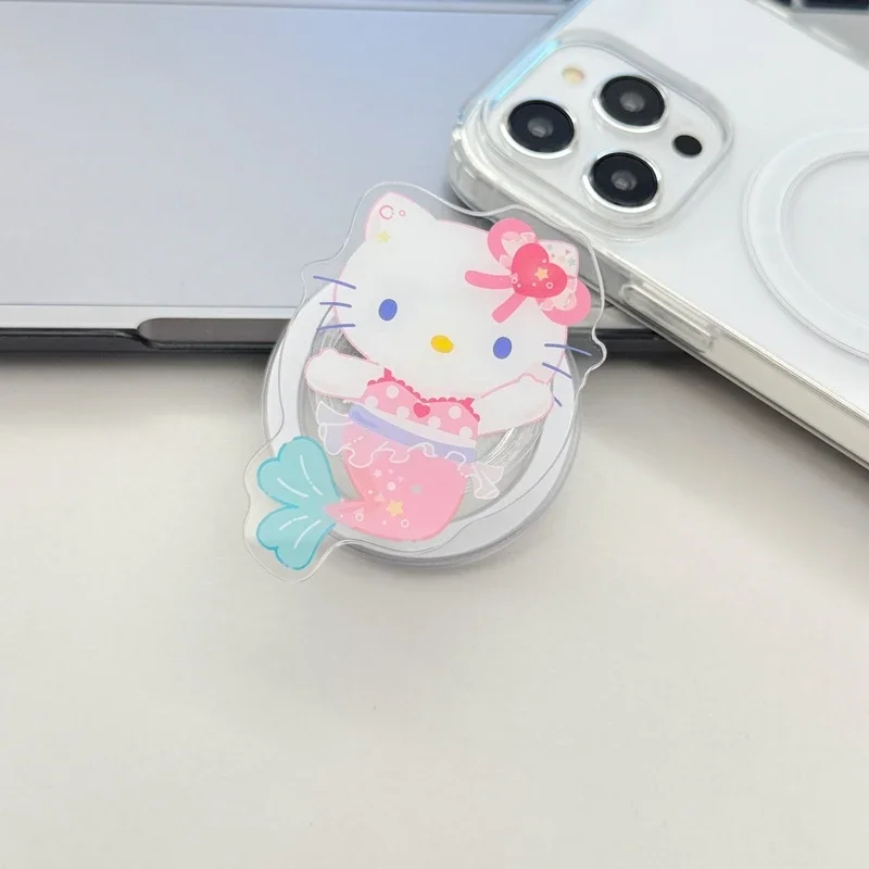 Sanrio Hello Kitty Kuromi Pochacco Melody For Magsafe Magnetic Phone Grip Tok Stand For iPhone Foldable Wireless Charging Holder