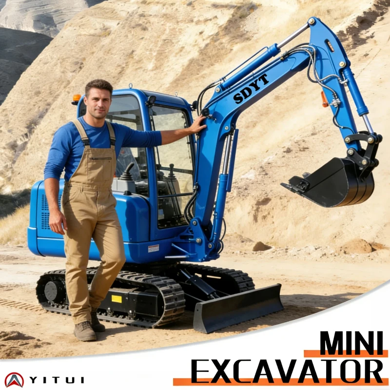 تخصيص الهيدروليكية 6.5 طن حفارة صغيرة عززت طوي بوم قابل للتعديل العمل نصف القطر الري الخنادق