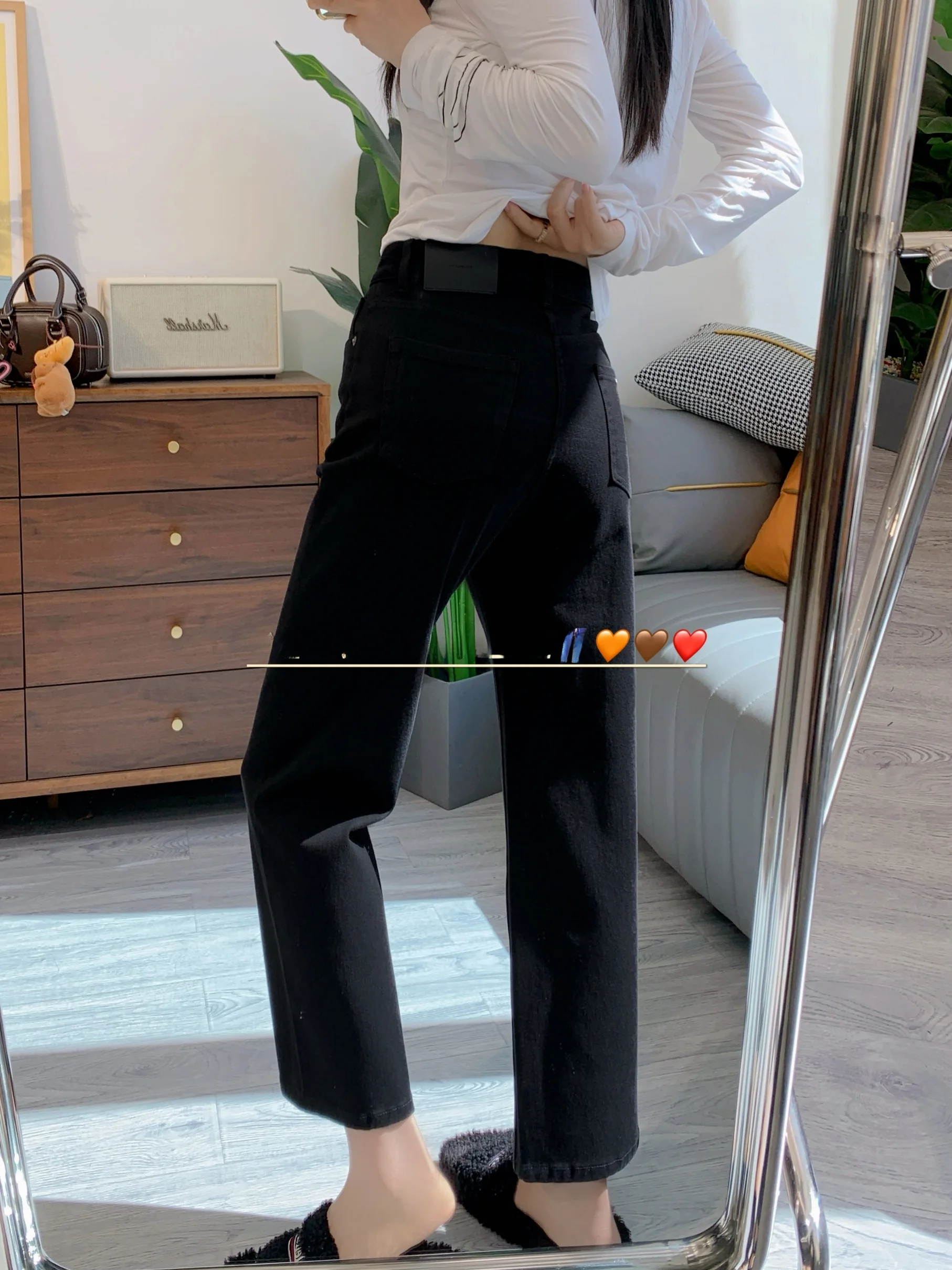 

Xiaofan Women's Straight Leg Jeans High Waist Cotton Stretchy Ankle Length Slimming Blue Casual Spring Summer New Arrival