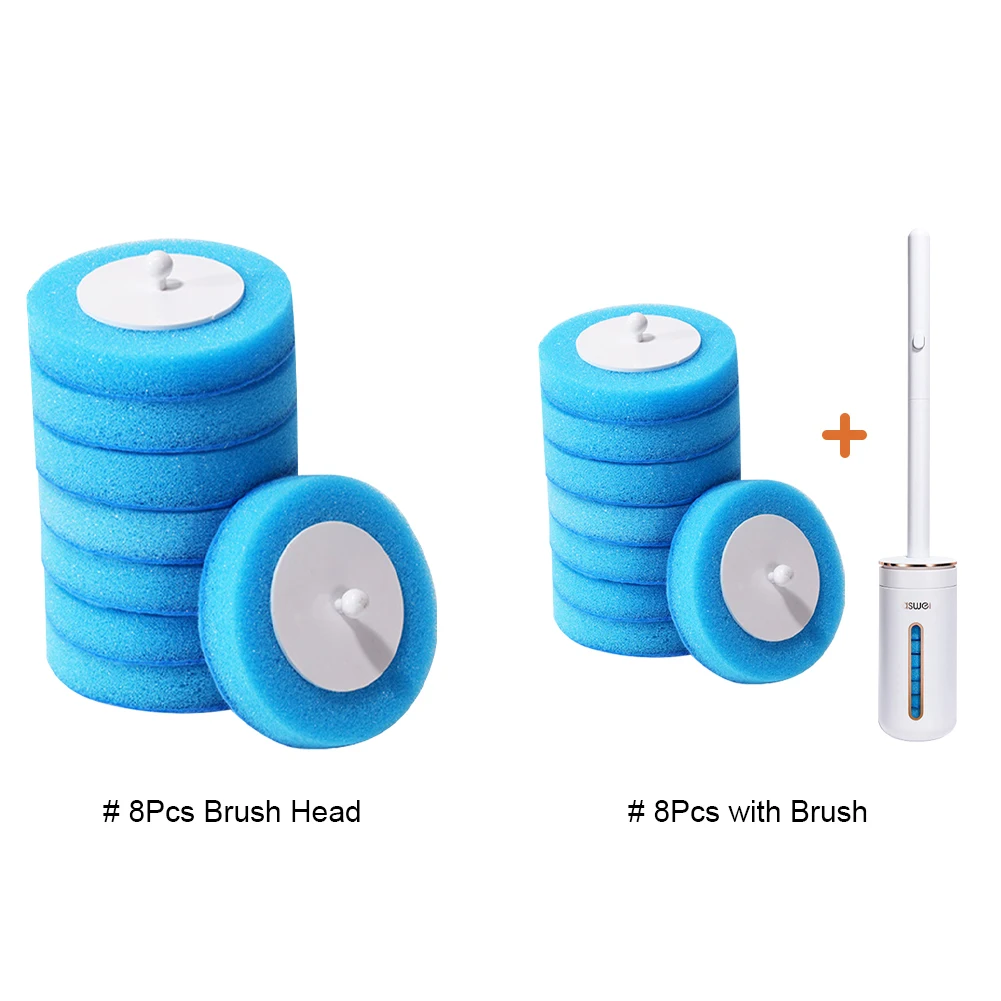 Disposable Hygienic Toilet Brush Wall-mounted Toilet Bowl Cleaner Brush Long Handle Ergonomics Toilet Bowl Cleaning Kit