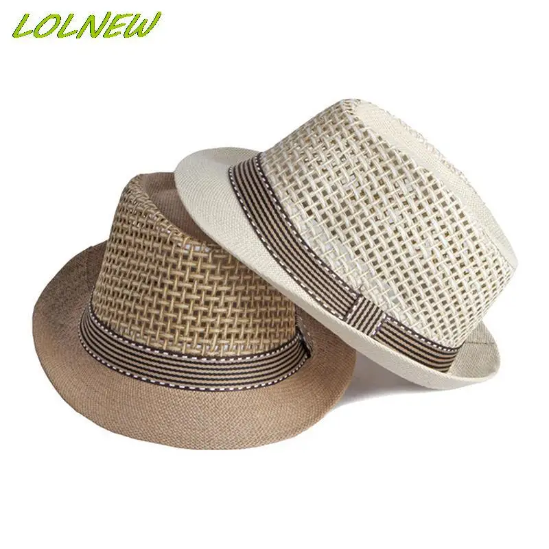 Straw Fedoras Hollow Top Jazz Hat Summer Bowler Sun Hats Cap Classic Version Hats Casual Beach Hat For Men Women