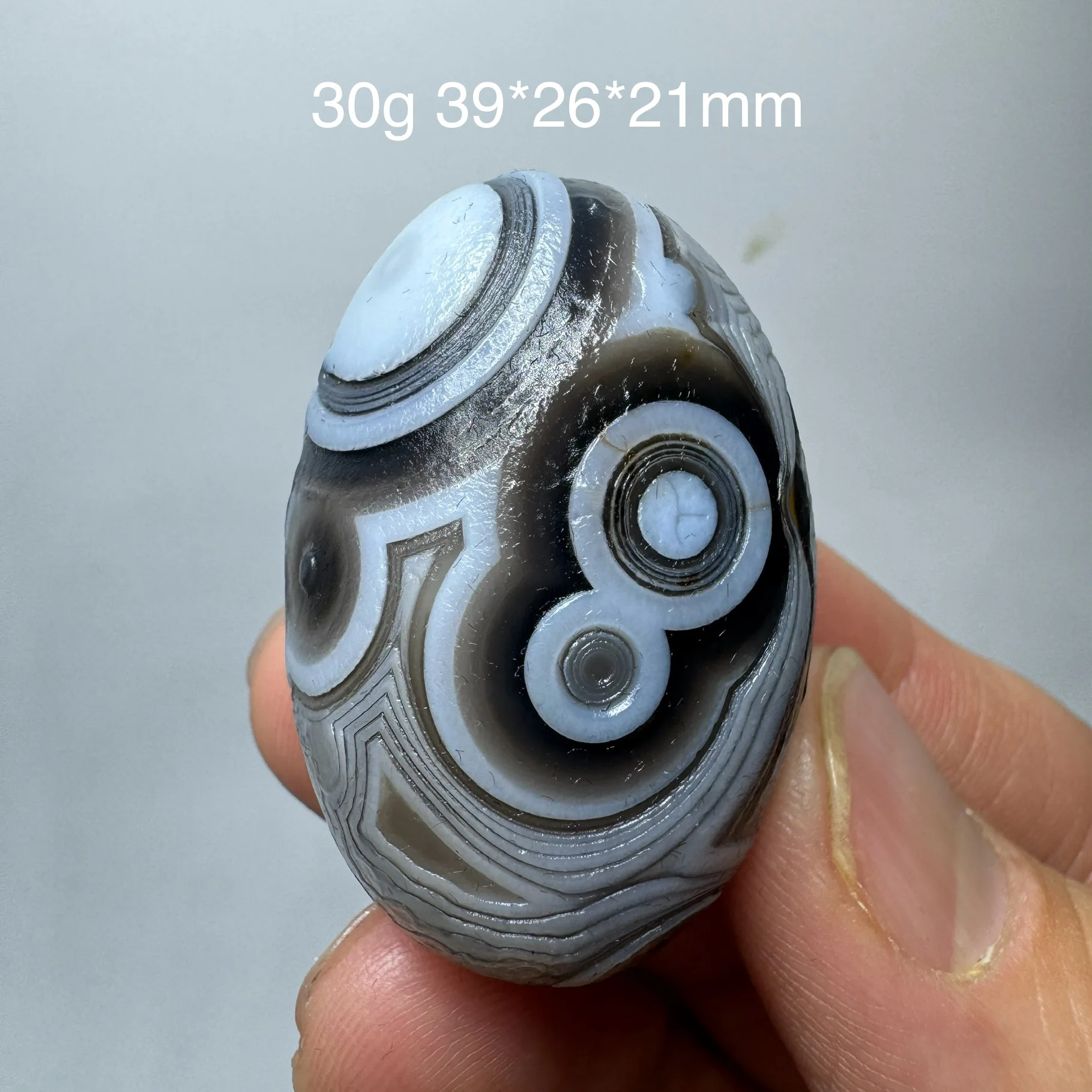 Natural Black Sardonyx Gobi Agate Alxa Eye Rock Mineral Specimen Energy Crystal Chakra Reiki Healing Stone Desk Decor NN1-32