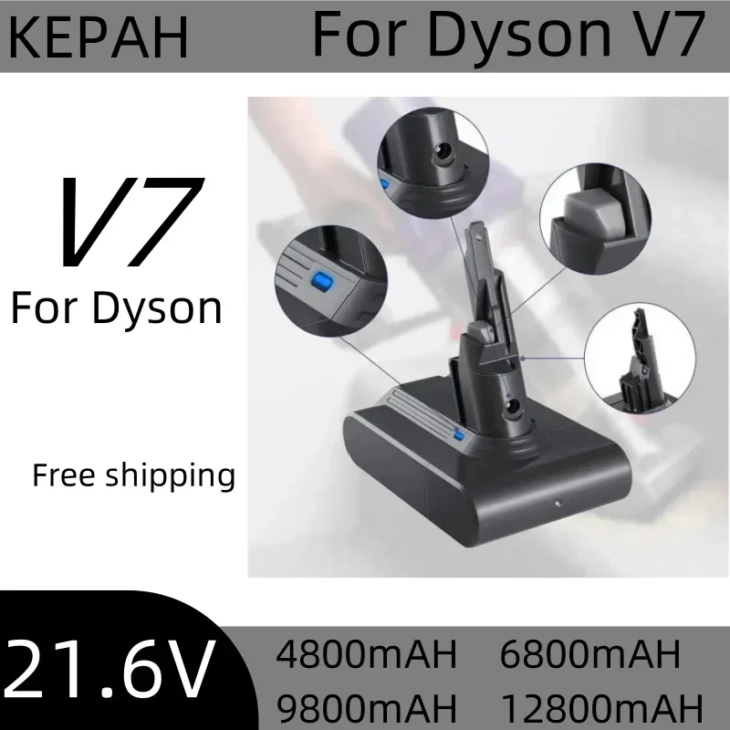 

21.6V for Dyson V7 series battery SV12 DC62 SV11 SV10 handheld vacuum cleaner battery rechargeable battery V7 fluffy YH5