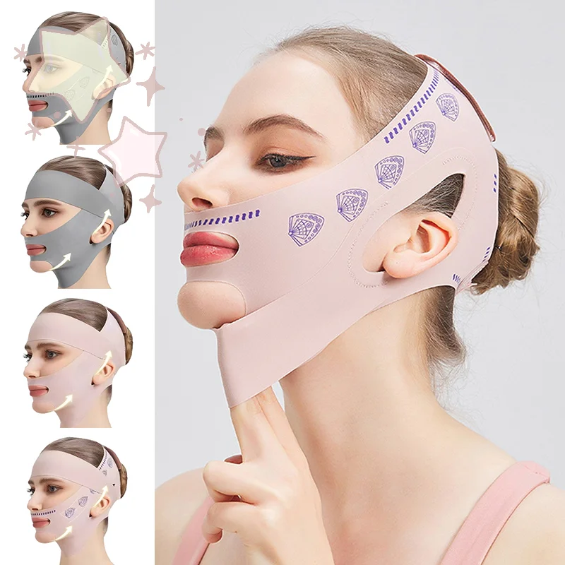 مزدوجة الذقن الوجه التخسيس ضمادة رفع حزام الخامس خط حزام المشدود قناع الوجه أداة العناية بالبشرة #1