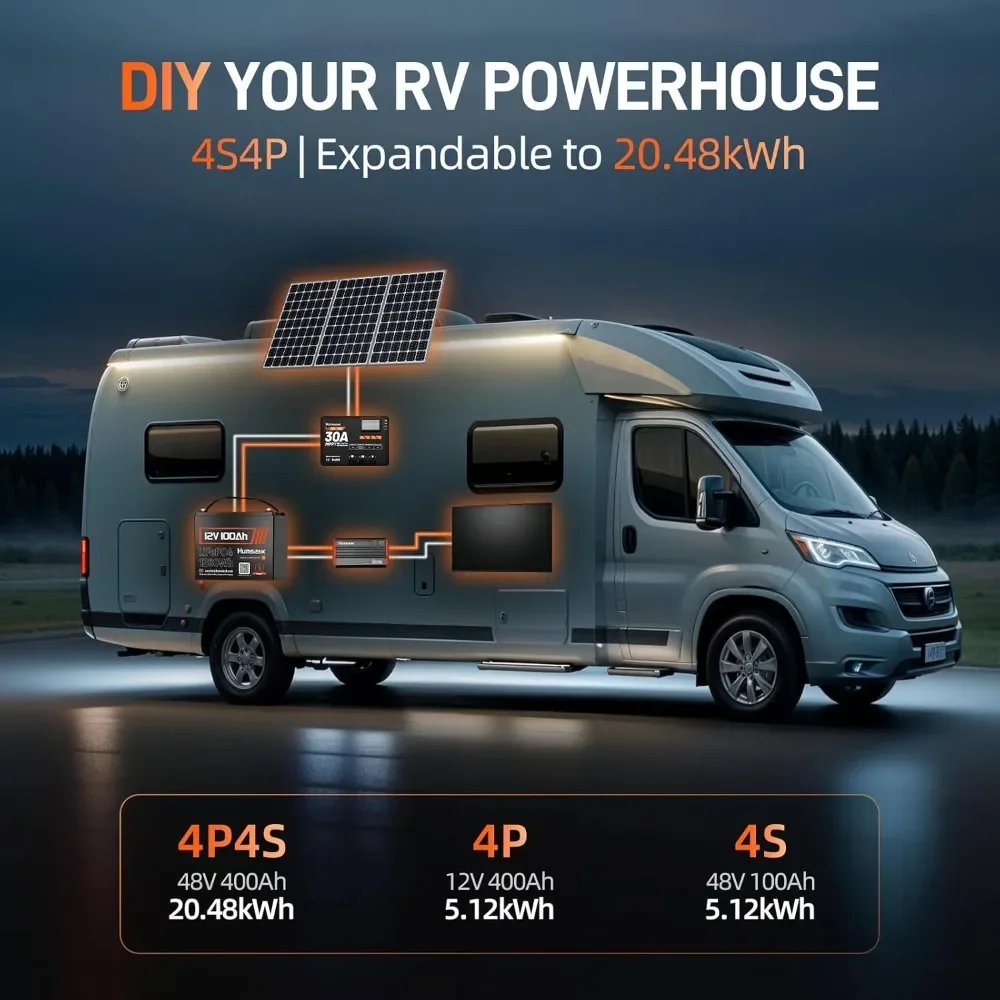 مجموعة بطارية LiFePO4 12 فولت 100 أمبير 24-100 أمبير BMS مع انقطاع درجة حرارة منخفضة |   15000+ دورات عميقة لمحرك التصيد البحري الشمسي RV