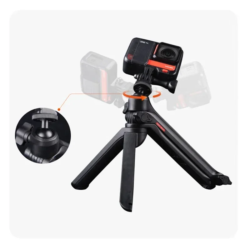 Insta360 حامل ثلاثي صغير من الألومنيوم متعدد الوظائف قابل للطي عصا سيلفي قابلة للتمديد عالمية (باستثناء واحد X2/X3)