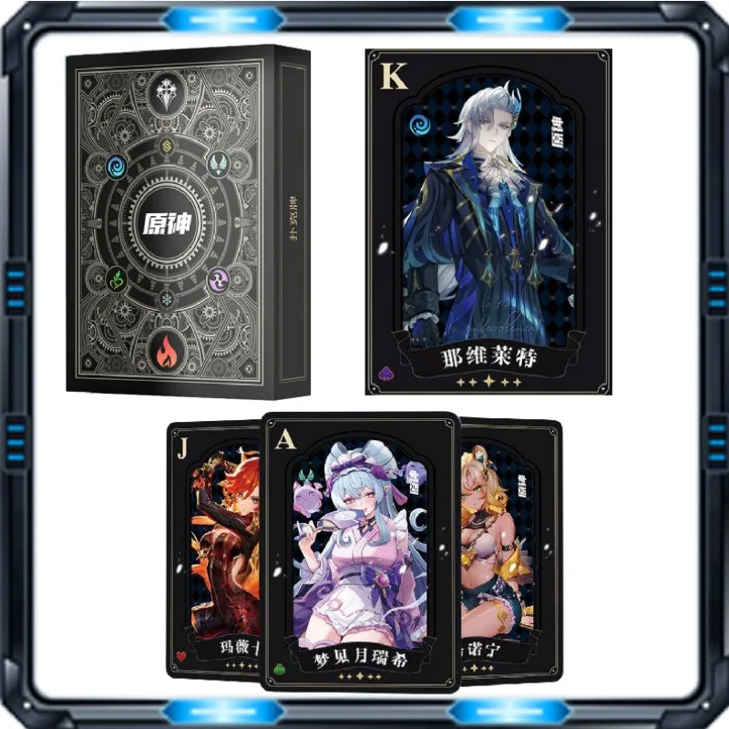 原神（genshin-impact）フリナ・マブイカ・アルレッキーノ-金箔ポーカーカード-カードリスティ-コレクタブルカード-原神トレーディングカード-アニメファンギフト